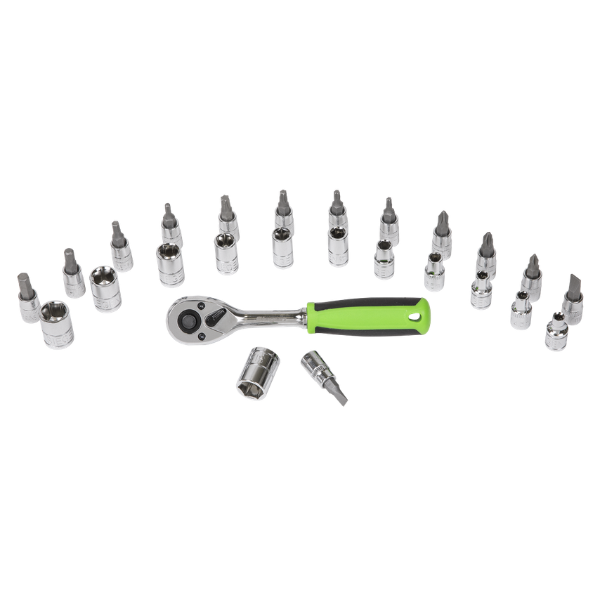 Socket & Socket Bit Set27 Piece 1/4" Square Drive WallDrive Metric