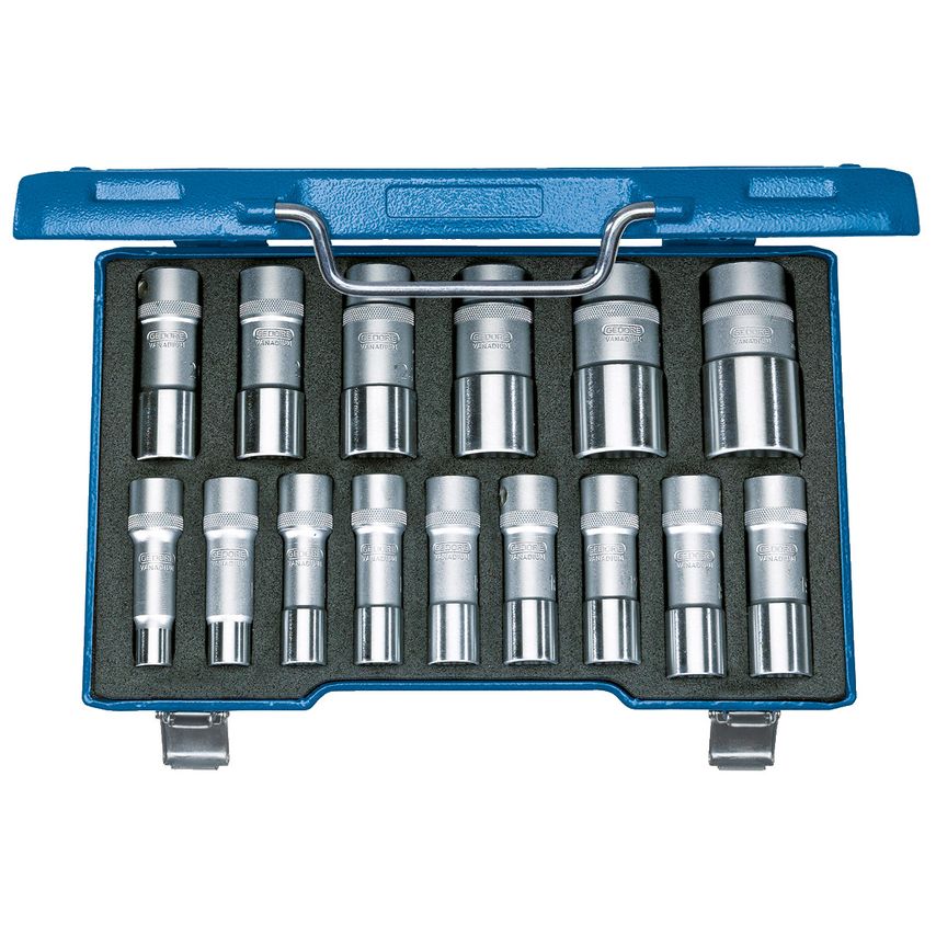 Socket set 1/2" 15 pcs UD 10-32 mm