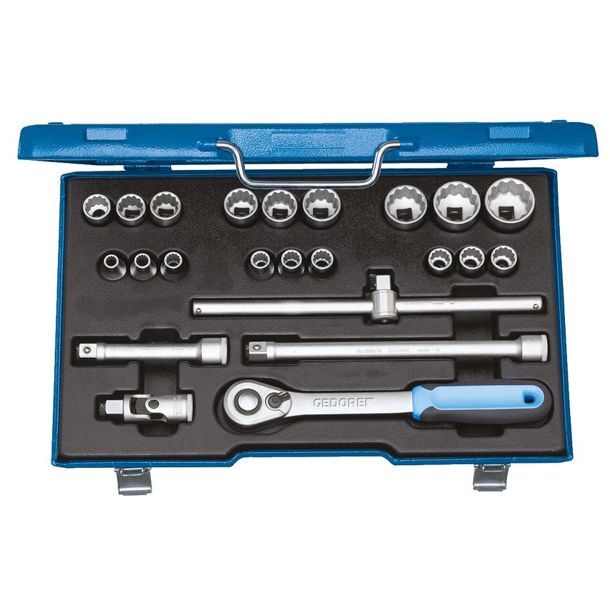 Socket set 1/2", 23 pcs UD 8-32 mm