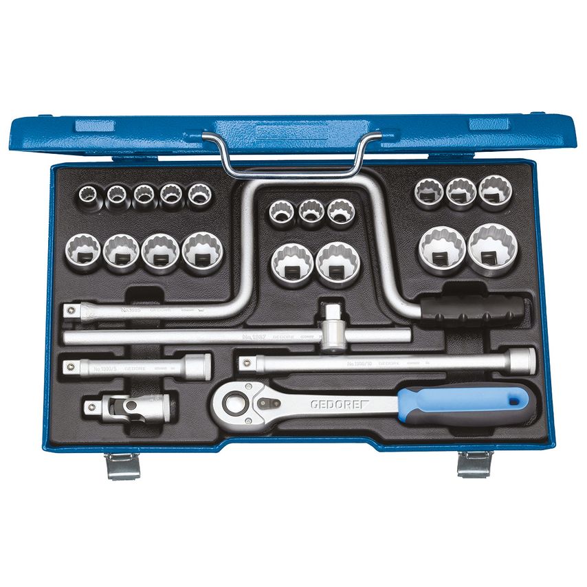 Socket set 1/2" 25 pcs UD 10-32 mm