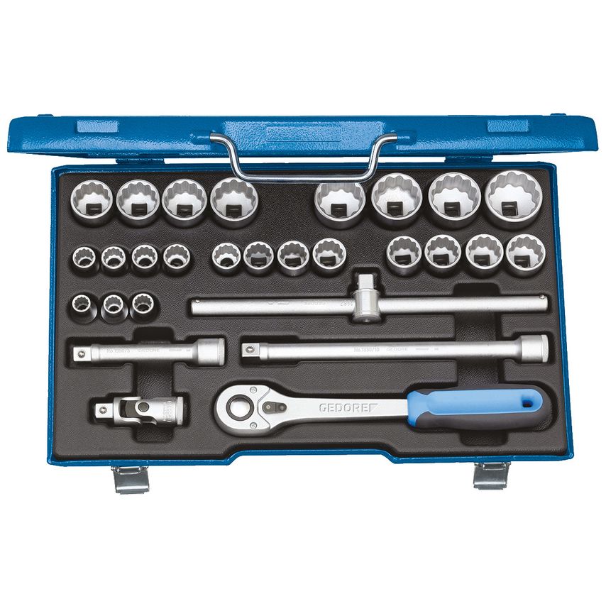 Socket set 1/2" 28 pcs UD 10-36 mm