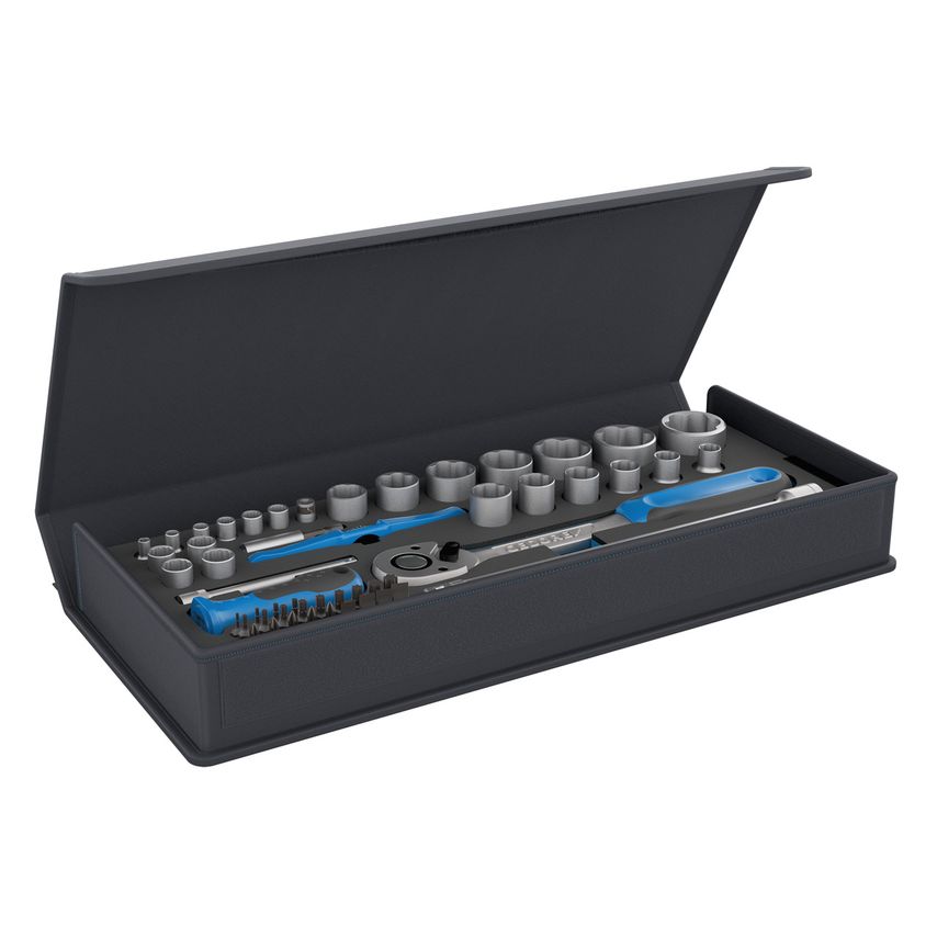 Socket set 1/4"+1/2" 52 pcs