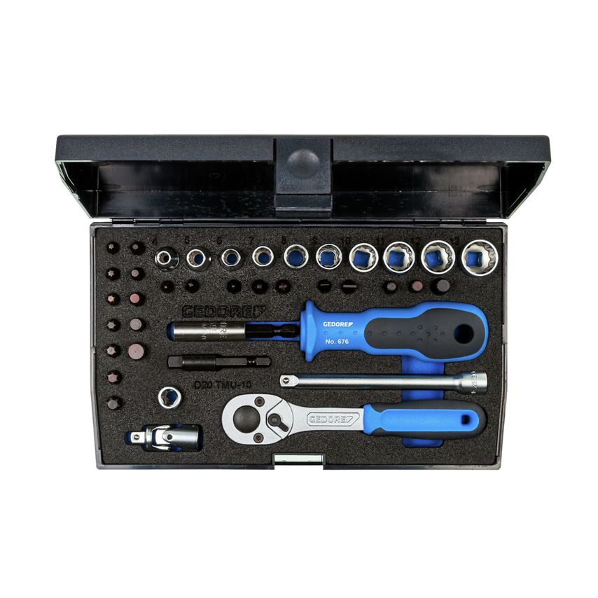 Socket set 1/4" 40 pcs UD-IN-IS-PH-PZ-TX
