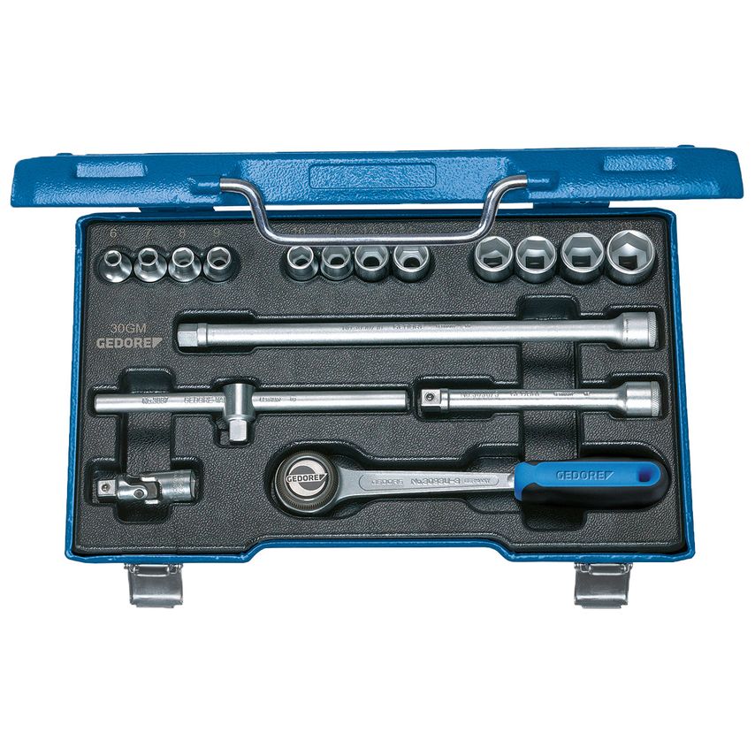 Socket set 3/8" 17 pcs UD 6-19 mm
