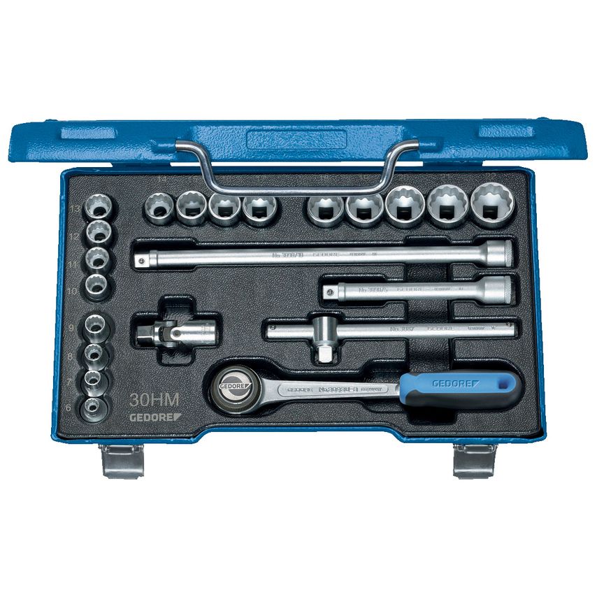 Socket set 3/8" 22 pcs UD 6-22 mm