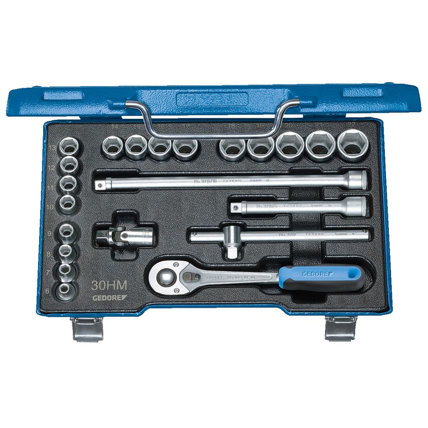 Socket set 3/8" 22 pcs UD 6-22 mm
