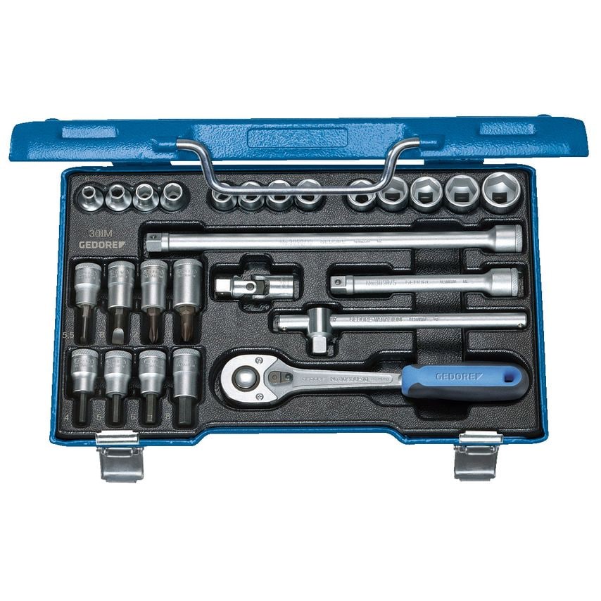 Socket set 3/8" 26 pcs hex IN-IS-PH