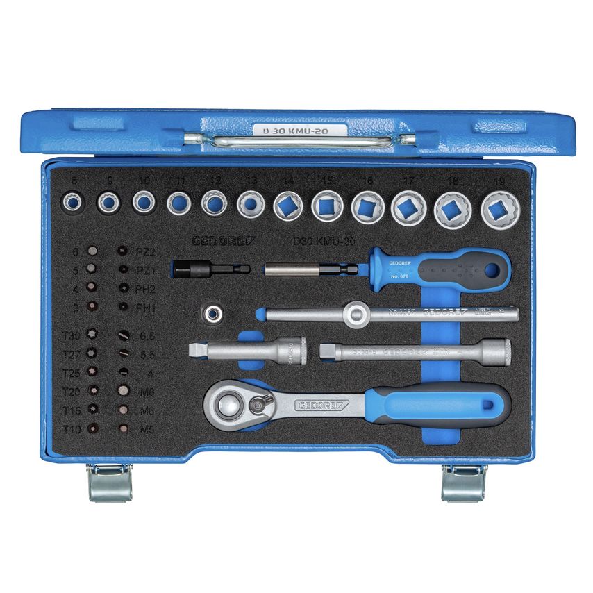 Socket set 3/8" 40 pcs hex IN-IS-PH-PZ-TX-XZN
