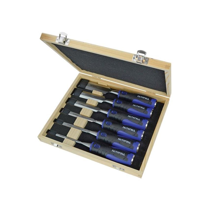 Soft Grip Chisel Set + Storage Box, 6 Piece FAIWCSGS6WB