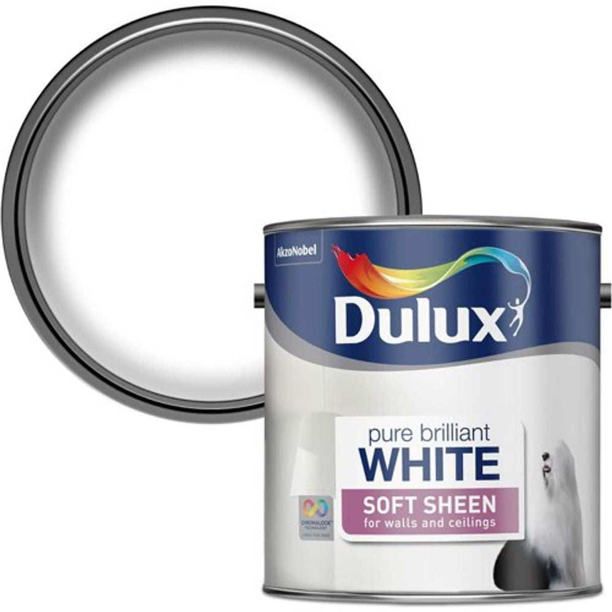 Soft Sheen Emulsion Paint for Walls and Ceilings - Pure Brilliant White 5L