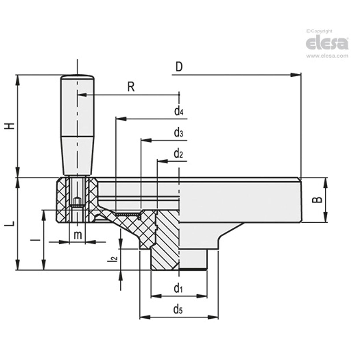 Solid handwheel-VDN.200 FP+I-SST