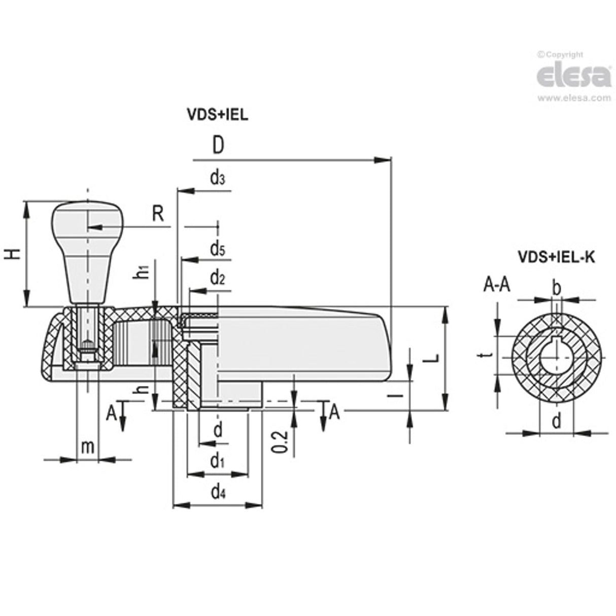 Solid handwheel-VDS.300+IEL-A20