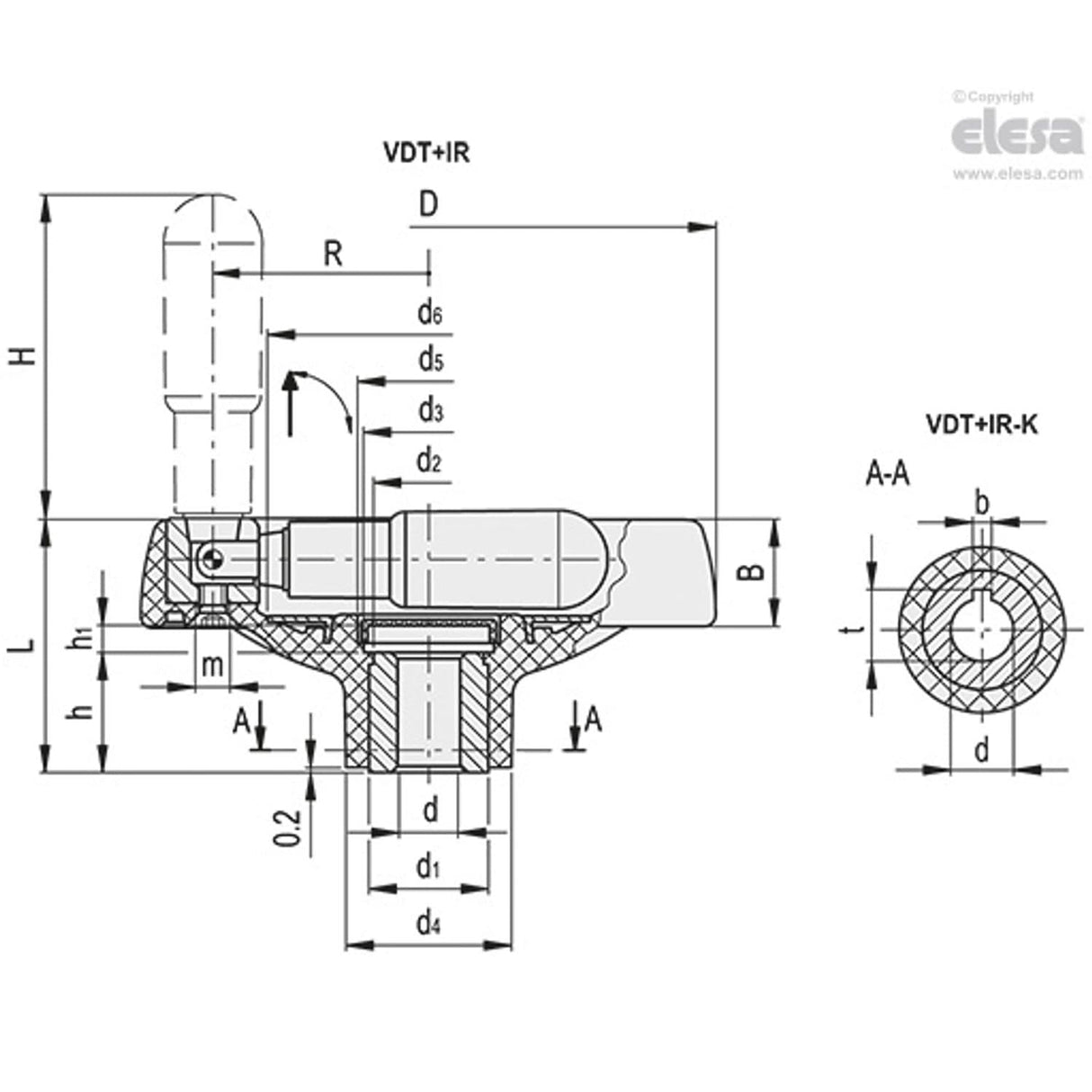 Solid handwheel-VDT.160+IR A-12