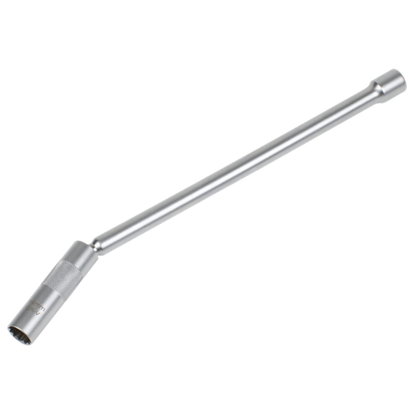 Spark Plug Socket with Universal Joint & Extension 3/8" Sq Drive 12-Point 14mm