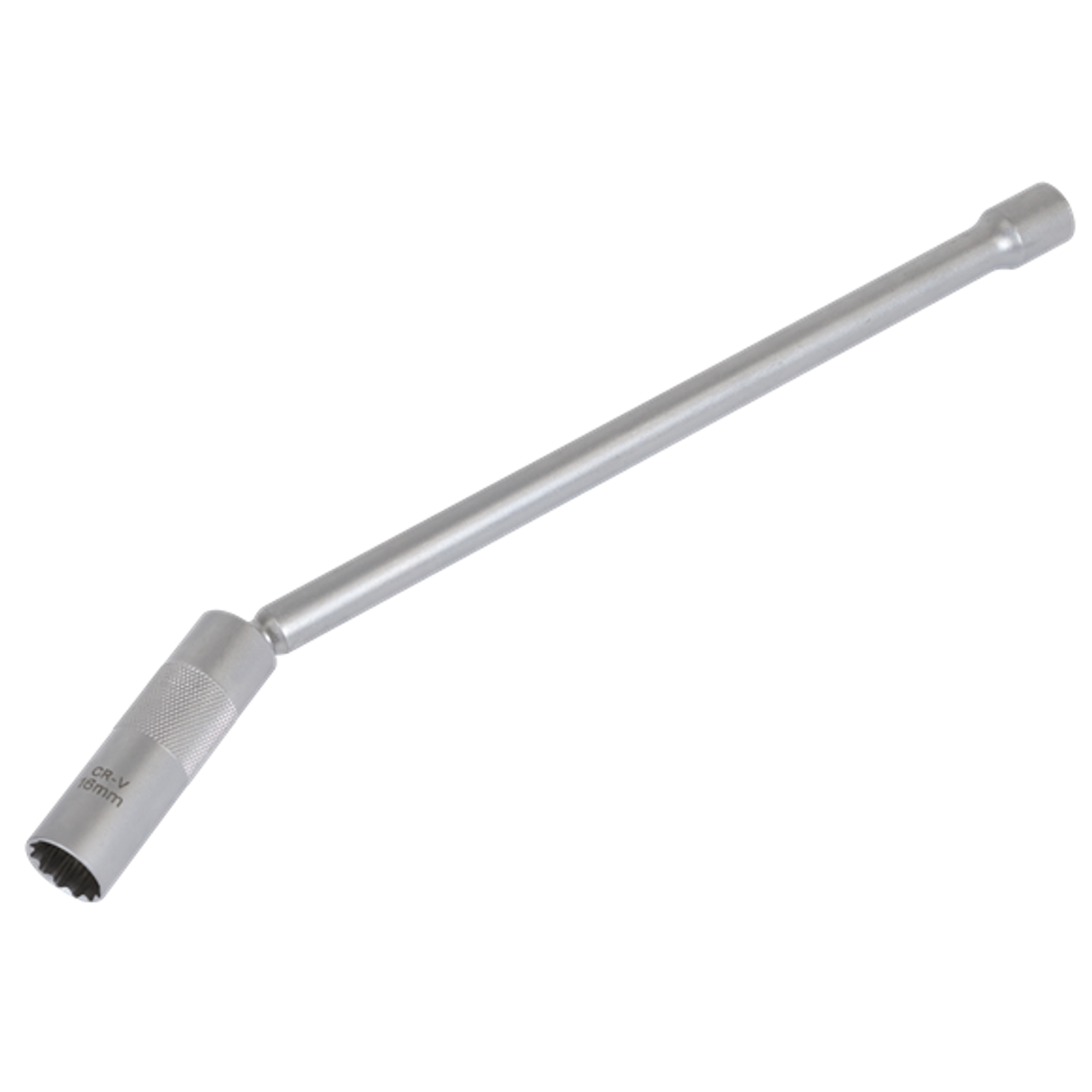 Spark Plug Socket with Universal Joint & Extension 3/8inSq Drive 12-Point 16mm