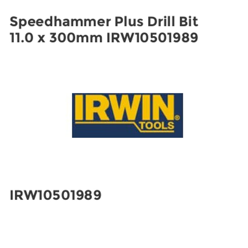 Speedhammer Plus Drill Bit 11.0 x 300mm IRW10501989