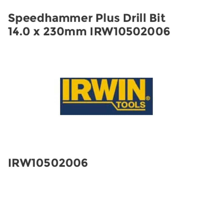 Speedhammer Plus Drill Bit 14.0 x 230mm IRW10502006