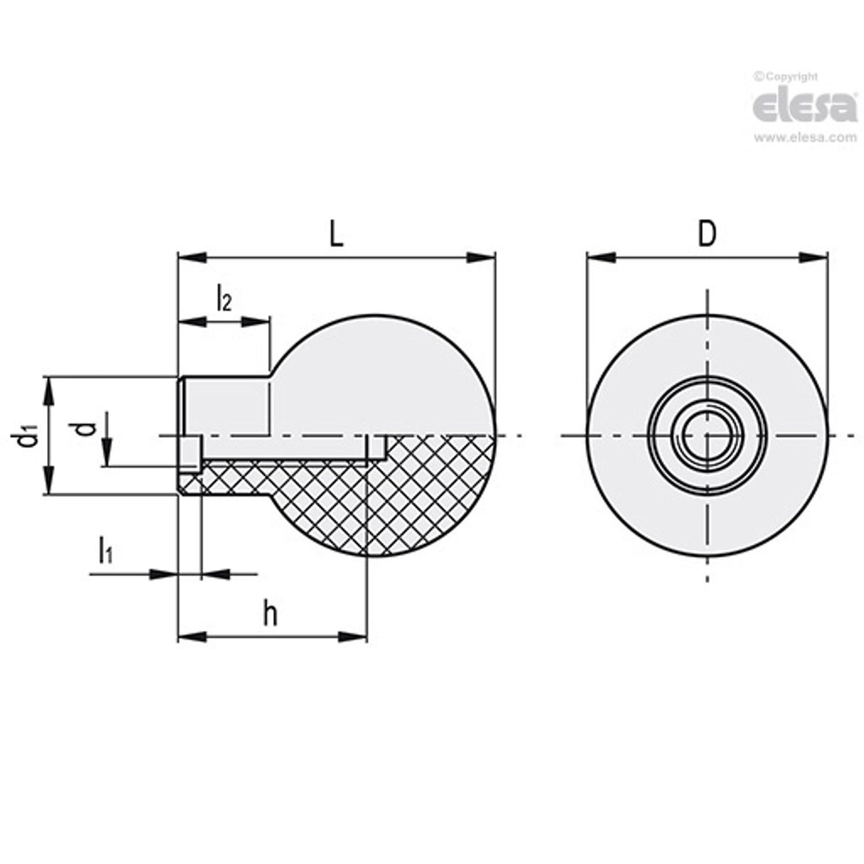 Spherical knob-P.111/47-M10