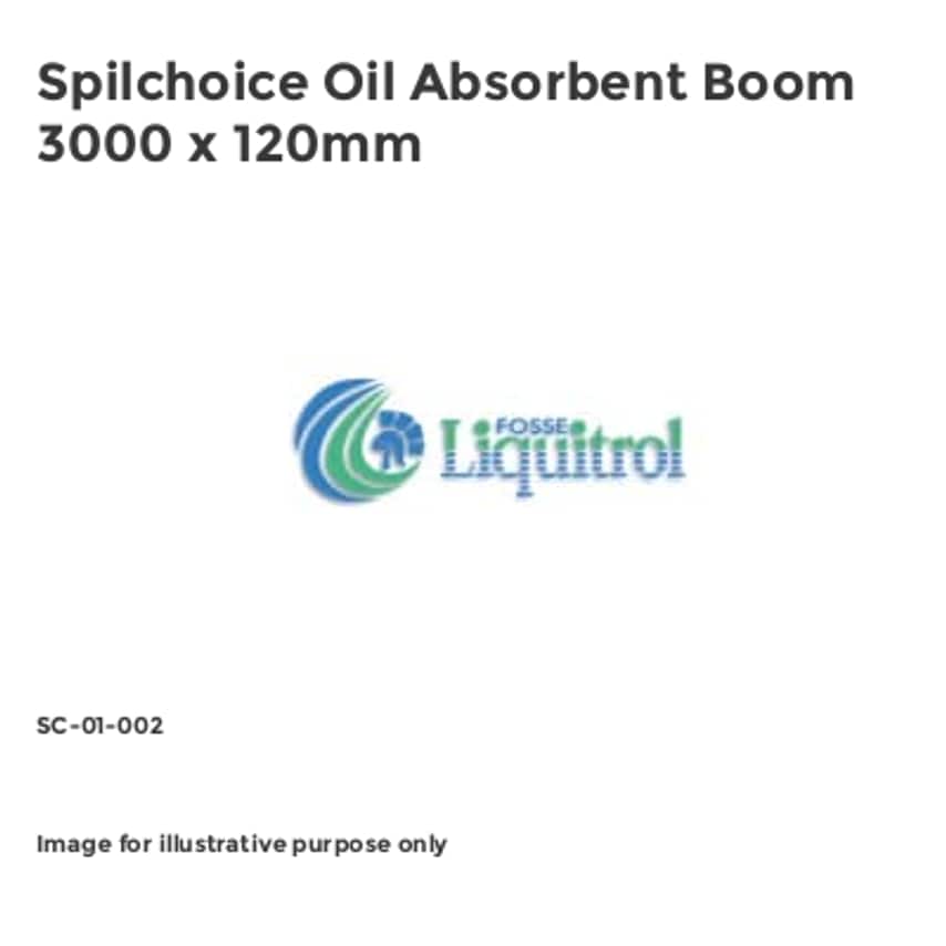 Spilchoice Oil Absorbent Boom 3000 x 120mm SC-01-002