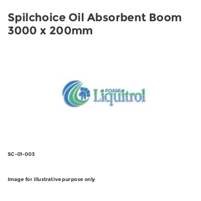 Spilchoice Oil Absorbent Boom 3000 x 200mm