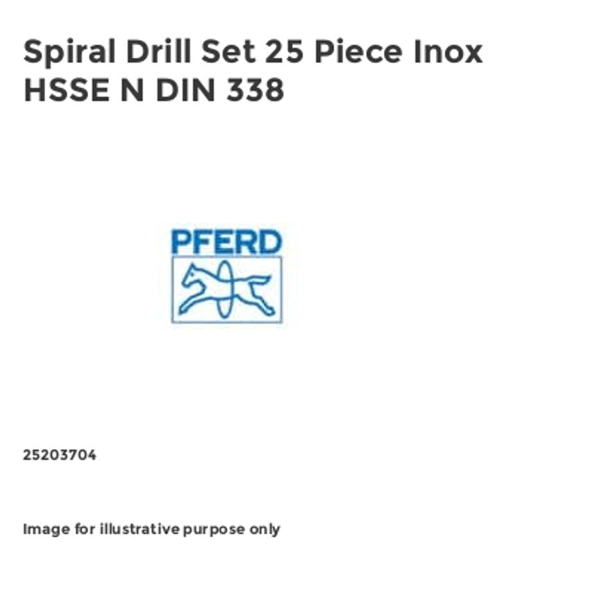 Spiral Drill Set 25 Piece Inox HSSE N DIN 338