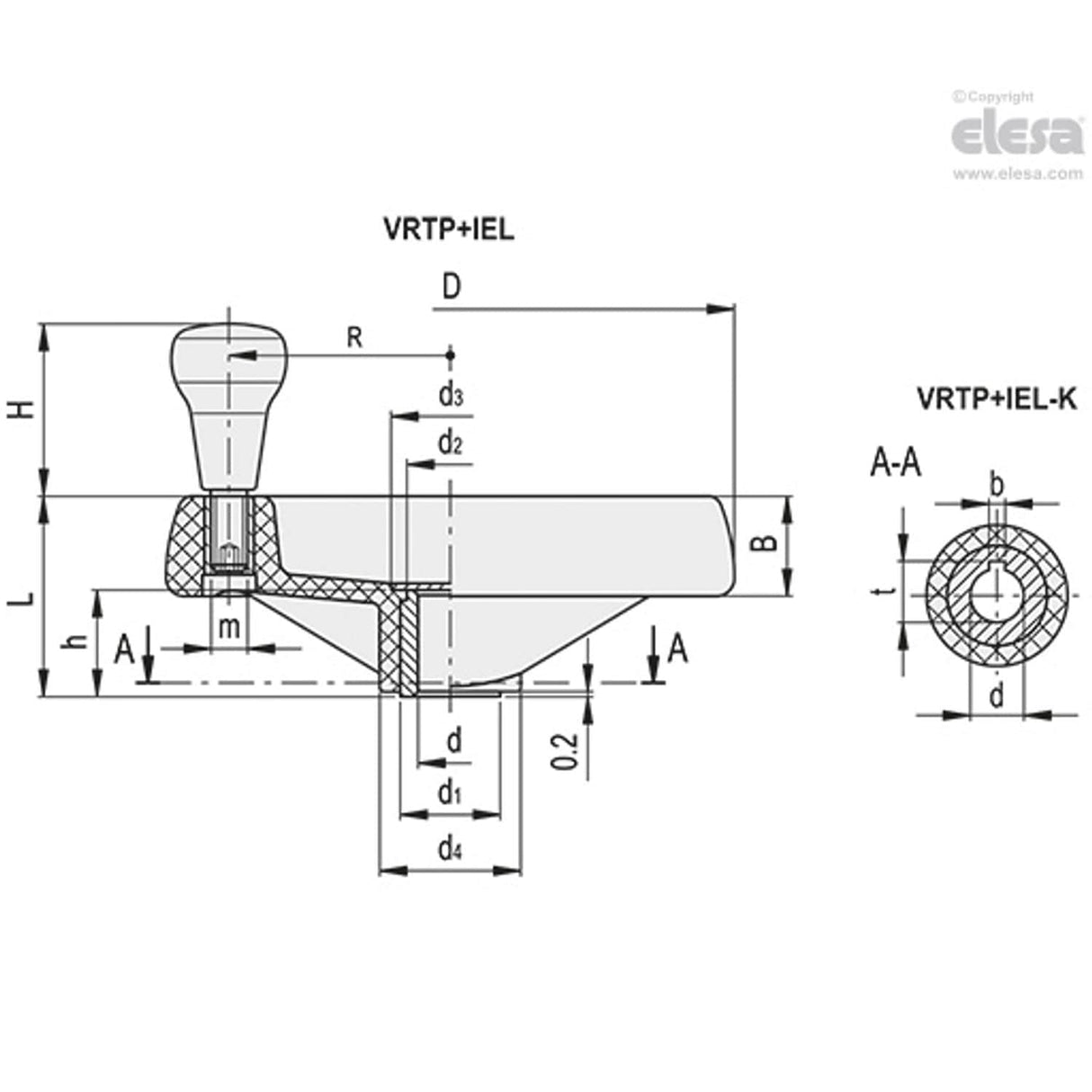 Spoked handwheel-VRTP.300+IEL-A20