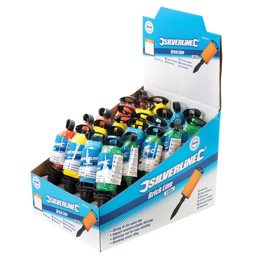 Spooled Brick Line Display Box 24 Piece 100m