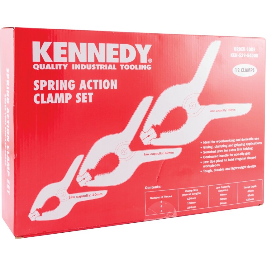 Spring Action Clamps Multi, Pack of 12