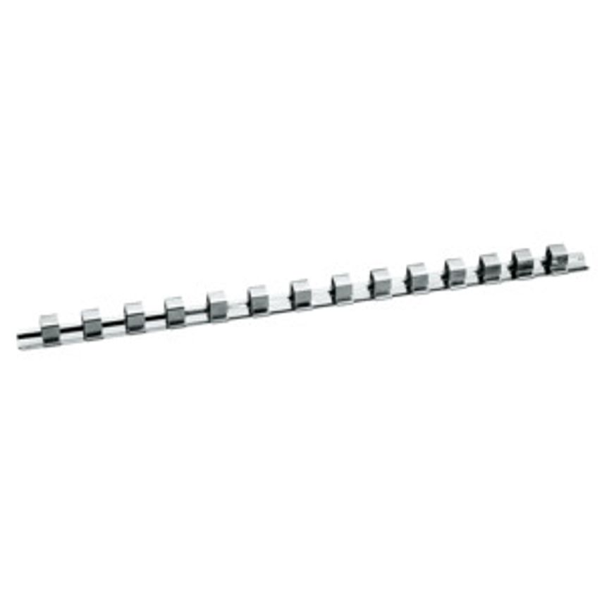 Spring steel socket rail for 14 1/2" sockets