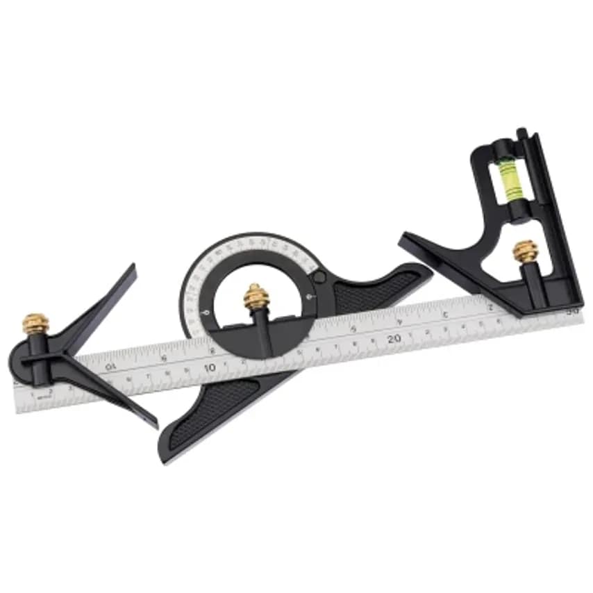 Square Combination Centre Head and protr 300mm Matt Black