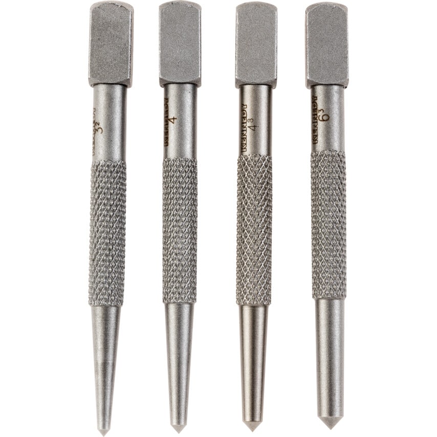 Square Head Centre Punches Set of 4