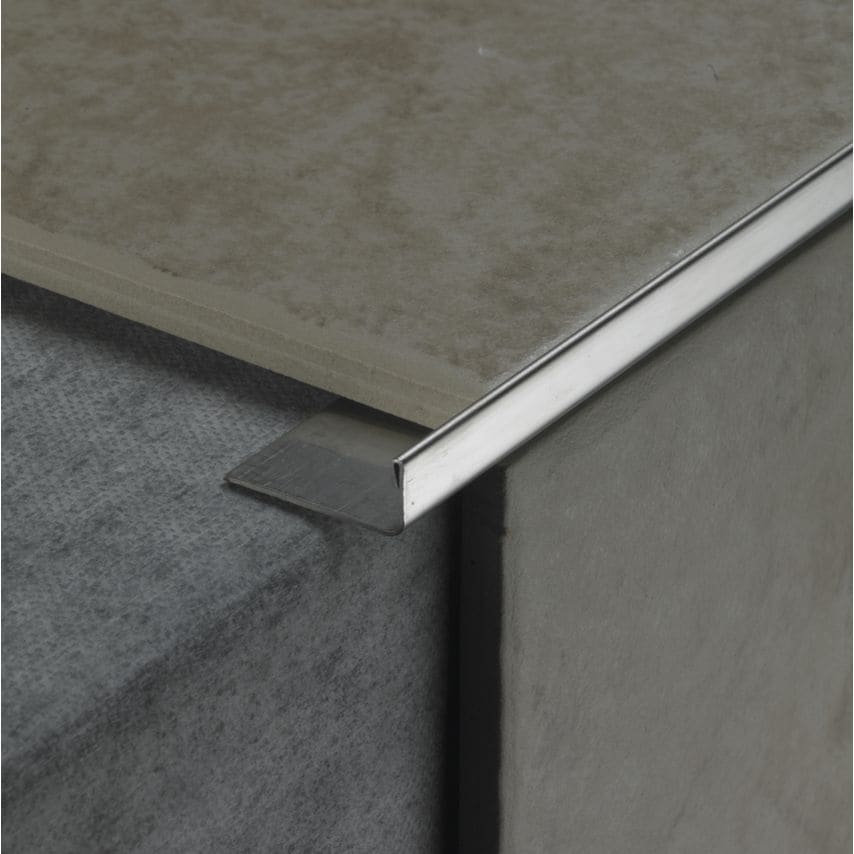 Square Listello 10mm Stainless Steel Effect