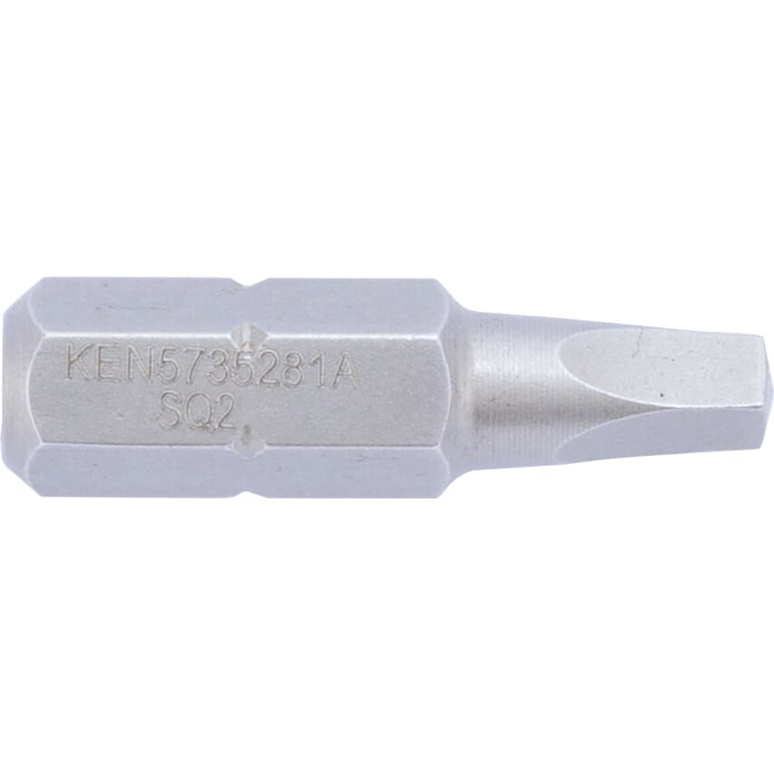 Square No.2 1/4" Hex 25mm O/A