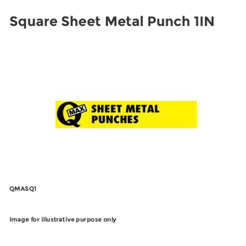 Square Sheet Metal Punch 1IN