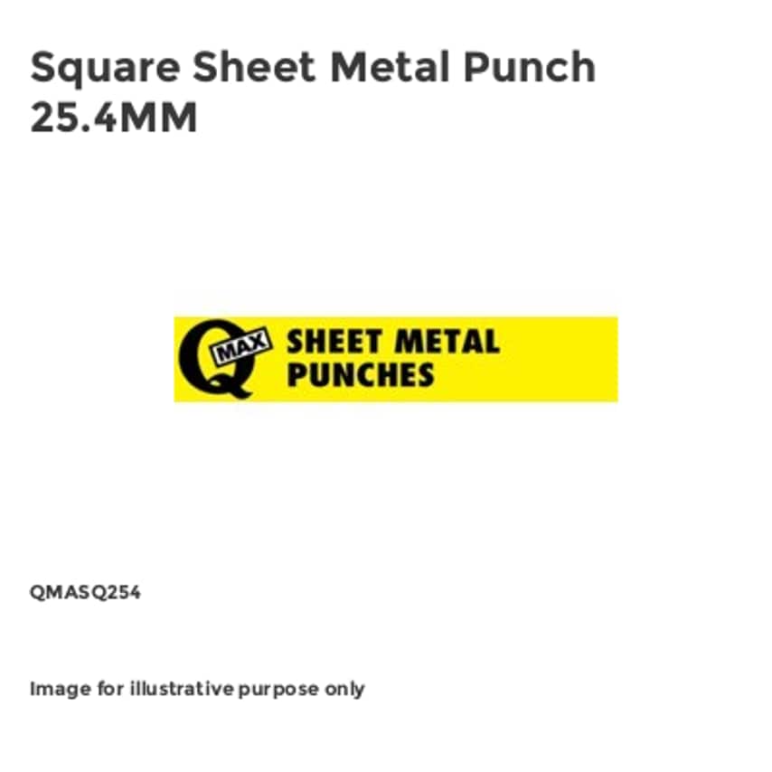 Square Sheet Metal Punch 25.4MM QMASQ254
