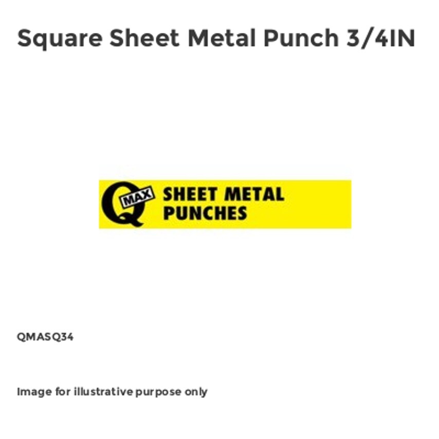 Square Sheet Metal Punch 3/4IN
