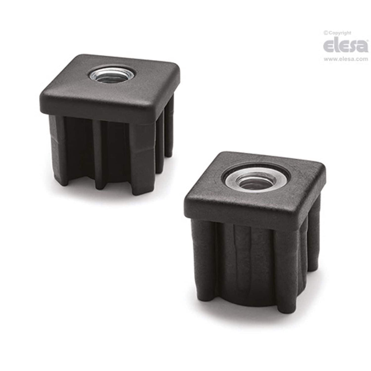 Square end-cap for tube-NDX.Q-25x2-M10