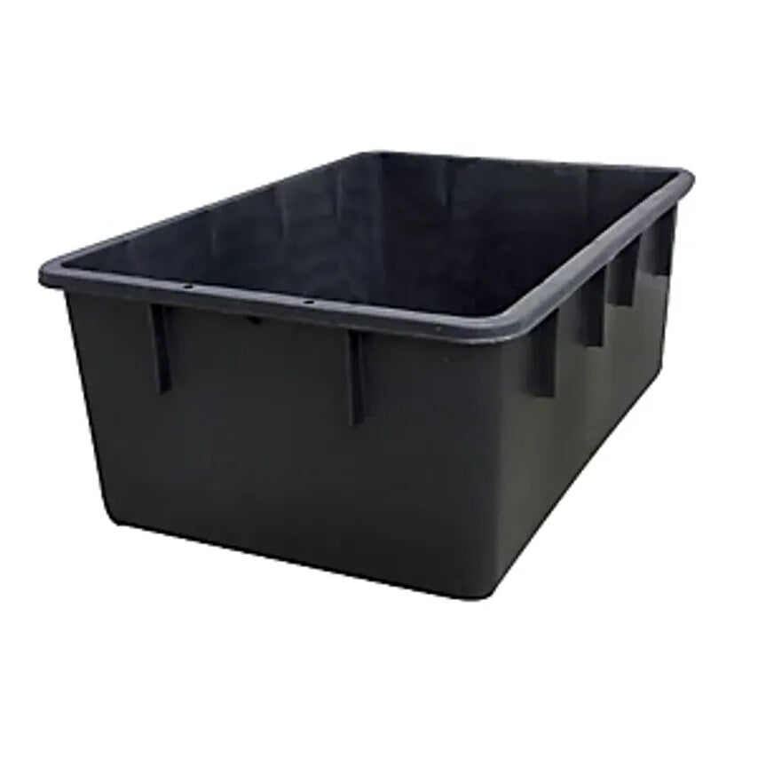 Stacking Container Polyethylene, Conical Design, Capacity 160 Litres, Black