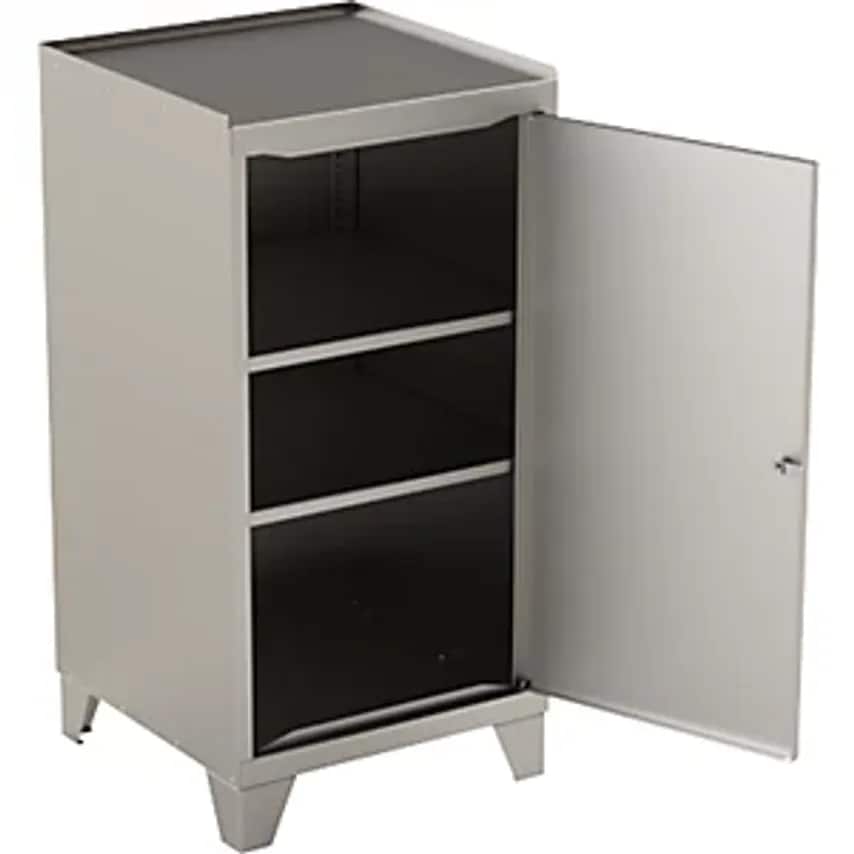 Stainless Steel Tool Cupboard With Stud Feet, With 2 Shelves, HxWxD 1000 X 500 X 500mm