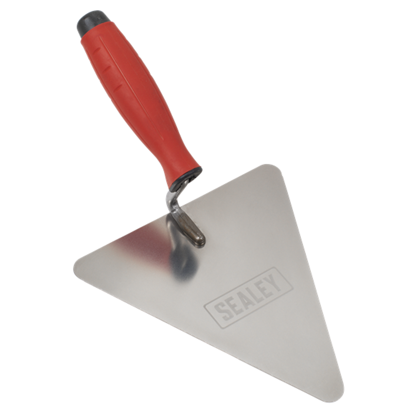 Stainless Steel Triangular Brick Trowel Rubber Handle 180mm