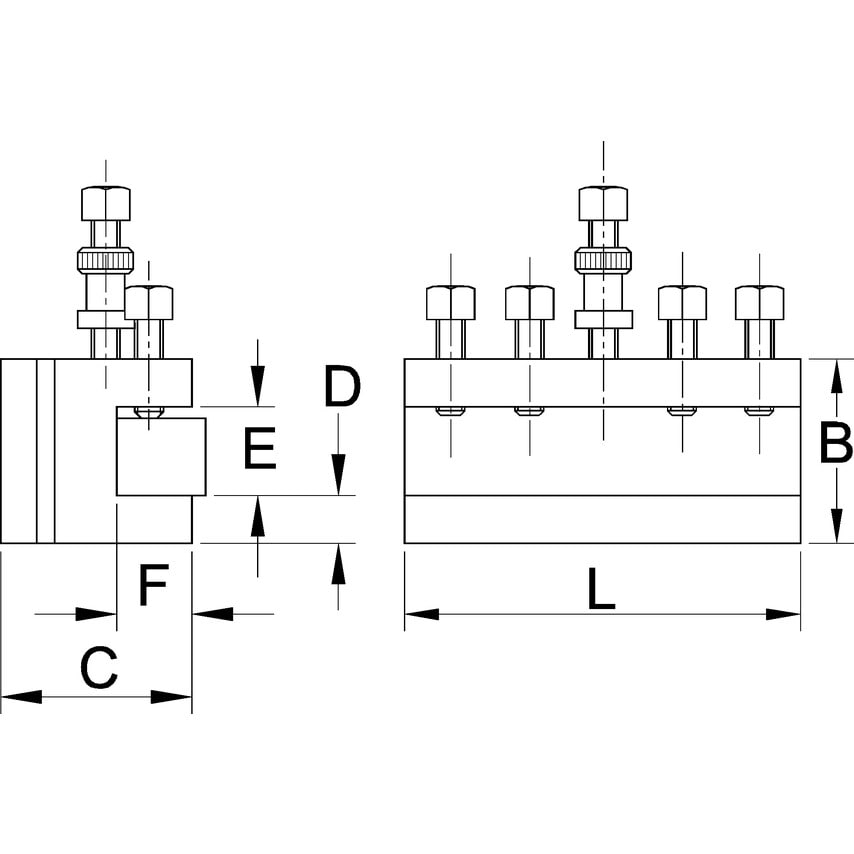 Standard Toolholder for Type T.1 Toolpost