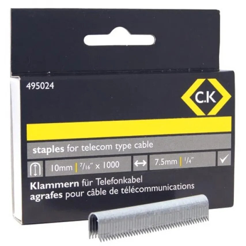 Staples Box 1000 6 x 10mm Galvanised Steel