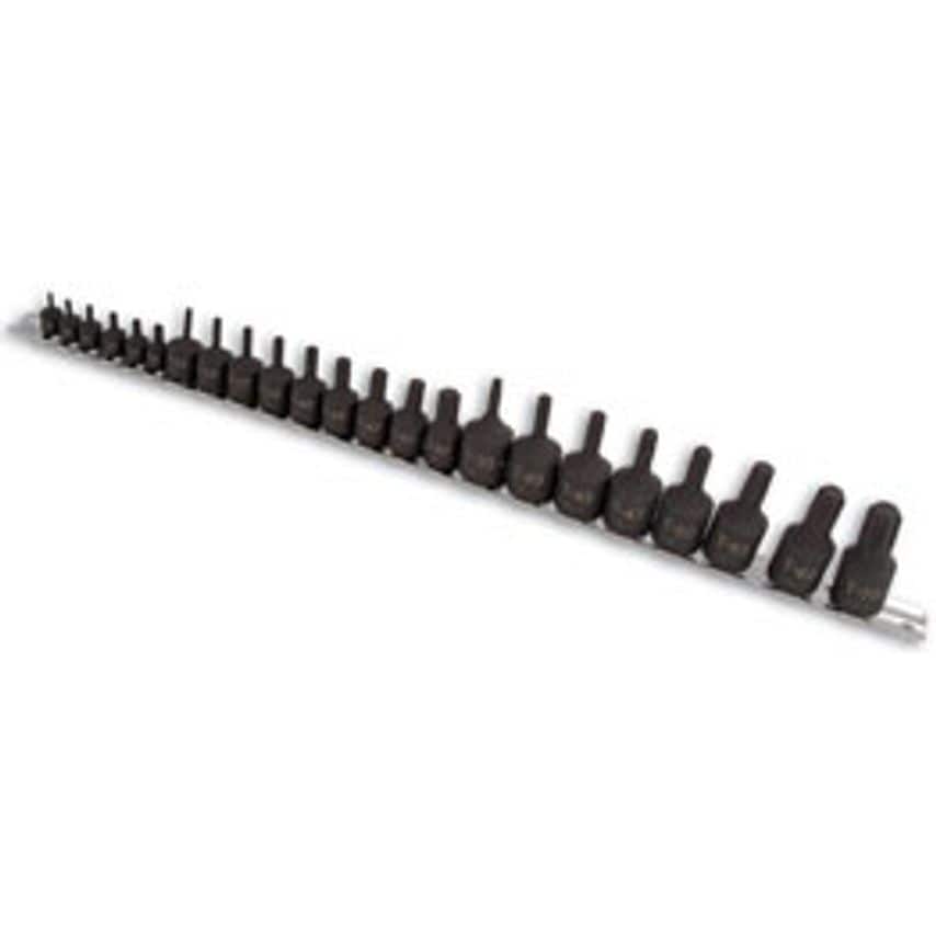 Star Socket Bit Set 1/4"D, 3/8"D, 1/2"D 23 Piece