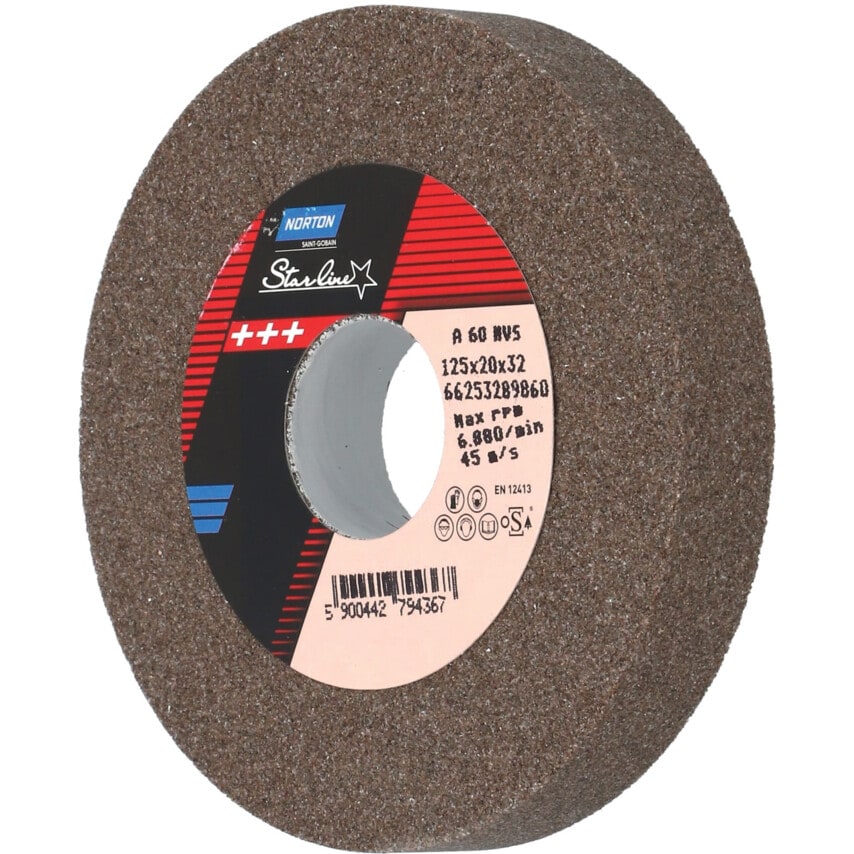 Starline 200x25x31.75 A46NVS A/O Bench Grinding Wheel