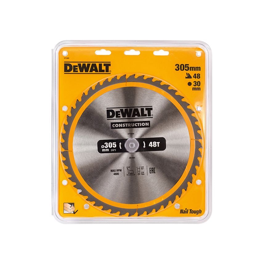 Stationary Construction Circular Saw Blade 305 x 30mm x 48T DEWDT1959QZ