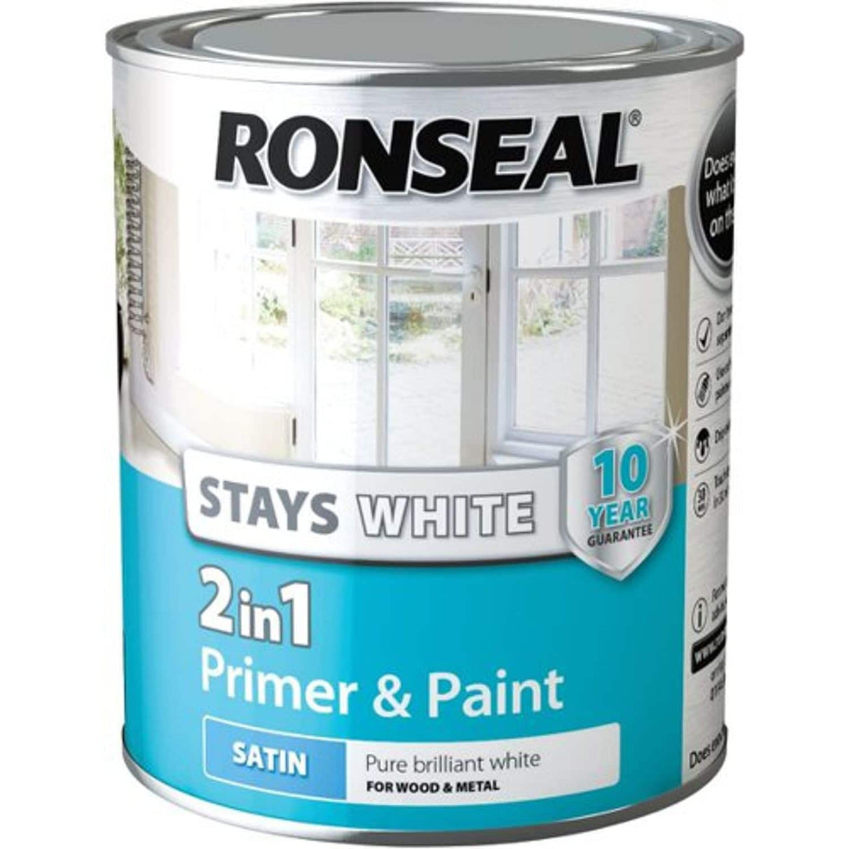 Stays White 2 in 1 Primer and Paint Satin - 750ml