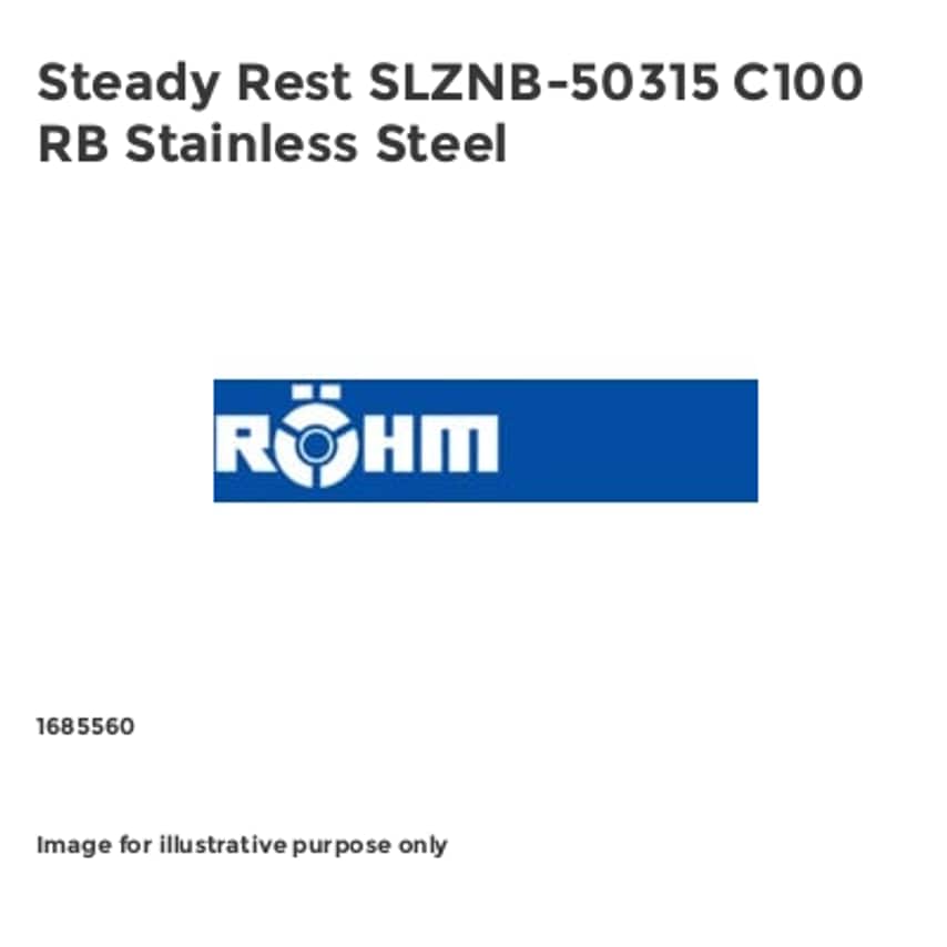 Steady Rest SLZNB-50315 C100 RB Stainless Steel