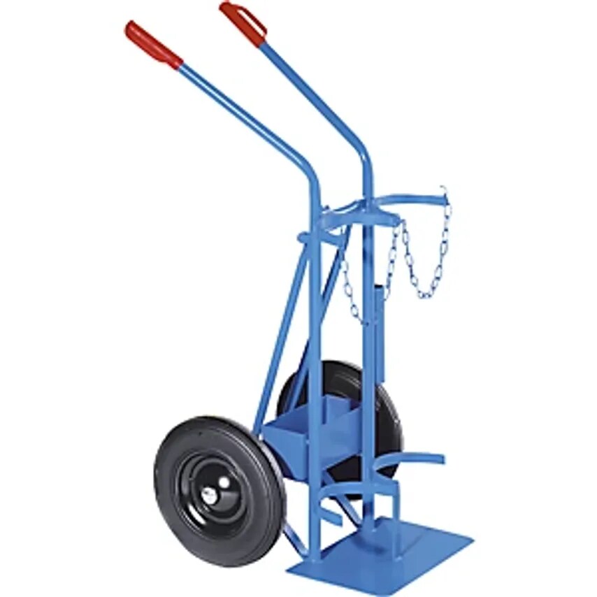 Steel And Gas Cylinder Truck, For 2 Steel Cylinders, Content 40/50 L, Solid Rubber Tyres
