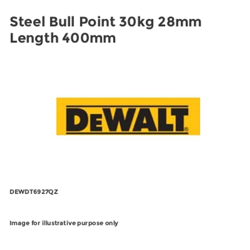 Steel Bull Point 30kg 28mm Length 400mm
