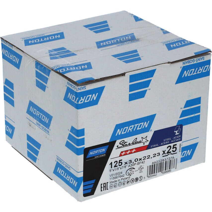 Steel/inox DPC Cutting Disc 125X3.2X22.23MM (Pack of 25)